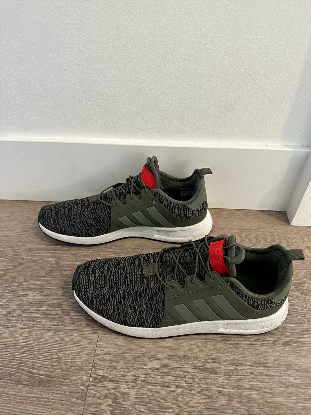 Adidas X_PLR Shoes Mens 10.5 Green Black Knit Sneakers - Picture 5 of 9